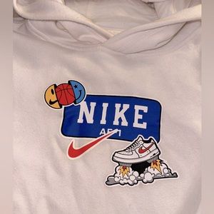 White Nike hoodie kids size L